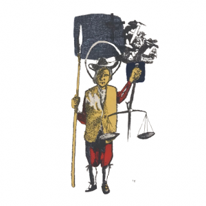 Azulejo Poty - Santo Ivo - Protetor dos Advogados (sem moldura)