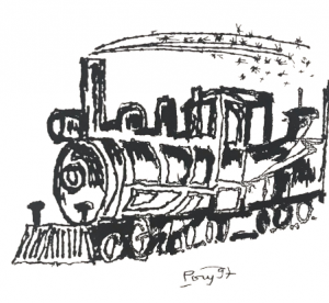 Azulejo Poty - O Trem (sem moldura)