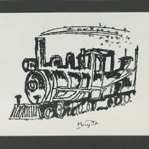 Azulejo Poty - O Trem (com moldura)