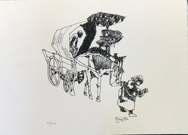 Serigrafia Poty - Carrocinha - Cena Curitibana (com moldura) - Imagem 2