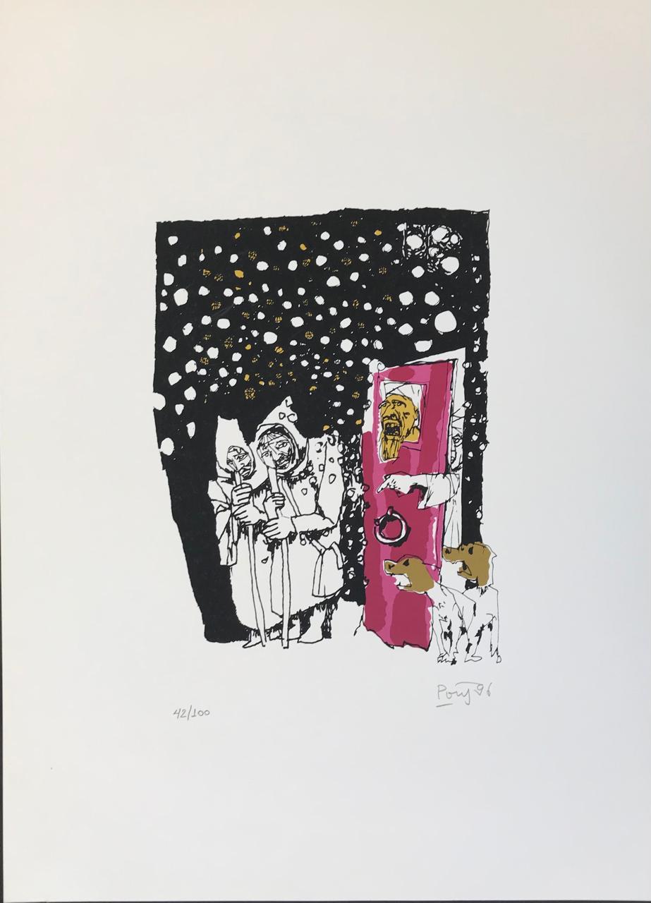 Serigrafia Poty - São Francisco de Assis - Irmão Sempre Alegre (com moldura) - Imagem 4