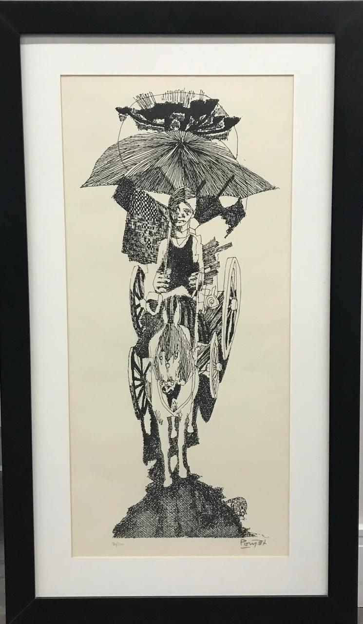 Serigrafia Poty - A Menina de Curitiba (com moldura) - Imagem 4