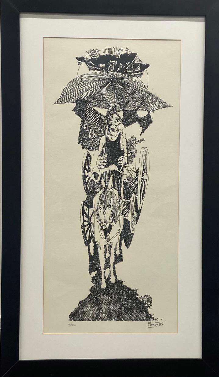 Serigrafia Poty - A Menina de Curitiba (com moldura) - Imagem 3