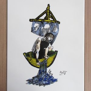 Azulejo Poty - São Pedro - Pescador de Almas (com moldura)