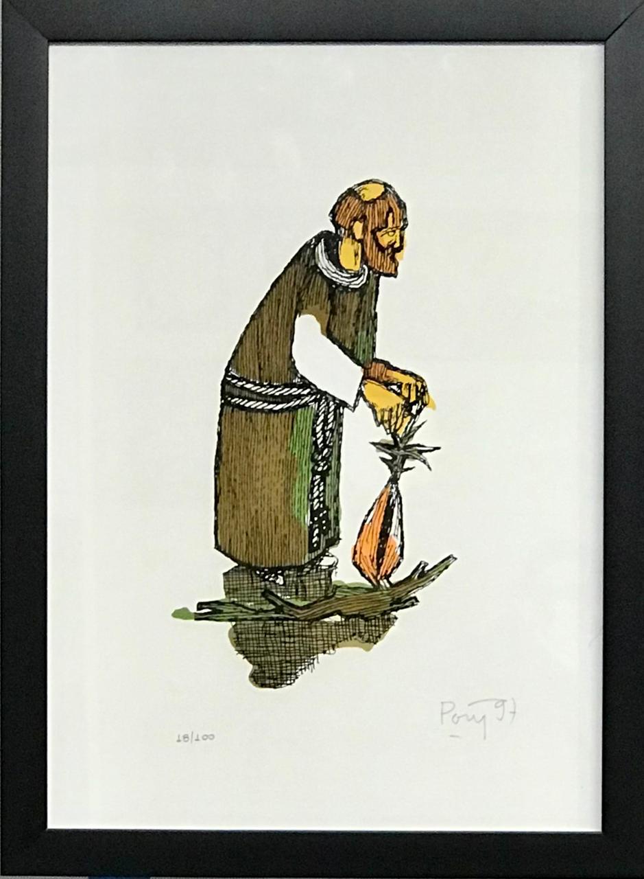 Serigrafia Poty - São Francisco de Assis - São Francisco de Curitiba (com moldura) - Imagem 2