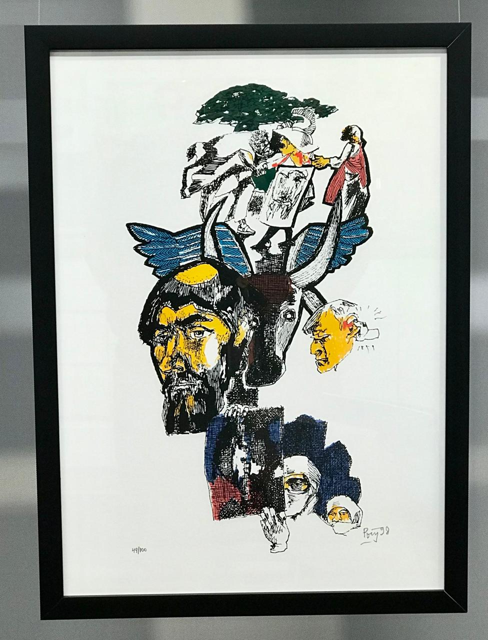 Serigrafia Poty - São Lucas I - Protetor dos Médicos (com moldura) - Imagem 3