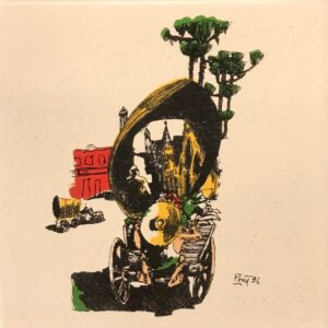 Mini Azulejo Poty - Largo da Ordem I (sem moldura)