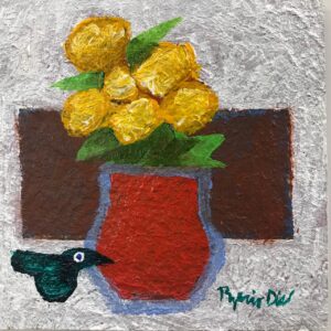 Rogério Dias - Sem título (passáro e vaso vermelho)