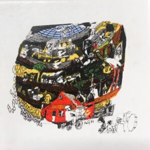 Mini Azulejo Poty - Carrossel Curitibano (sem moldura)