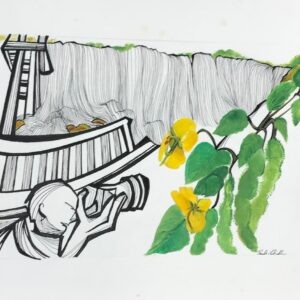 Paula Schimidlin - Sem título (paisagem com flores)