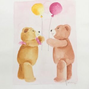 Nadia - Ursinhos com balões (amarelo e vermelho)