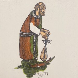 Mini azulejo Poty - São Francisco de Curitiba (sem moldura)