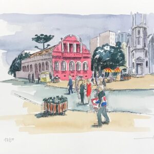 Jair Mendes - Imagens de Curitiba (com moldura)