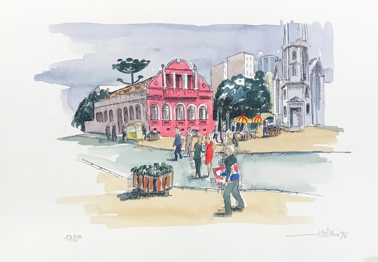 Jair Mendes - Imagens de Curitiba (com moldura)