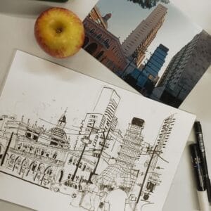Curso de desenho a mão livre: contornos da cidade, urban sketch e croqui urbano - 2026