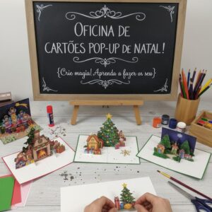 Oficina de Cartões Pop-up de Natal( cartões 3D)